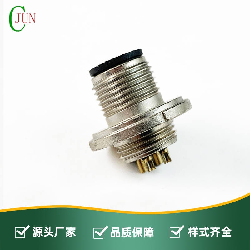 M12防水公头-后锁面板式-F22