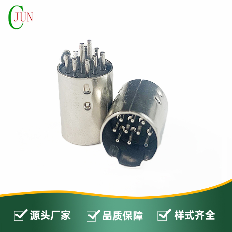 miniDIN10P公头-圆窗无点
