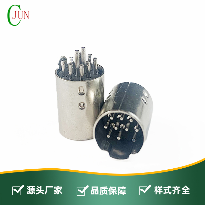 miniDIN10P公头-圆窗通边