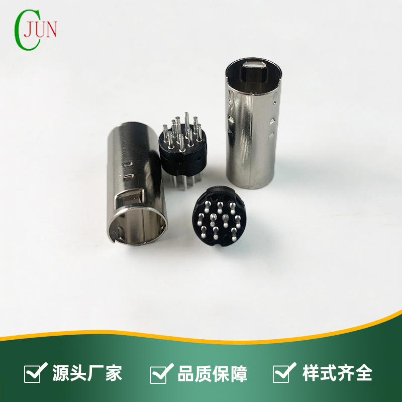 miniDIN10P公头 长管