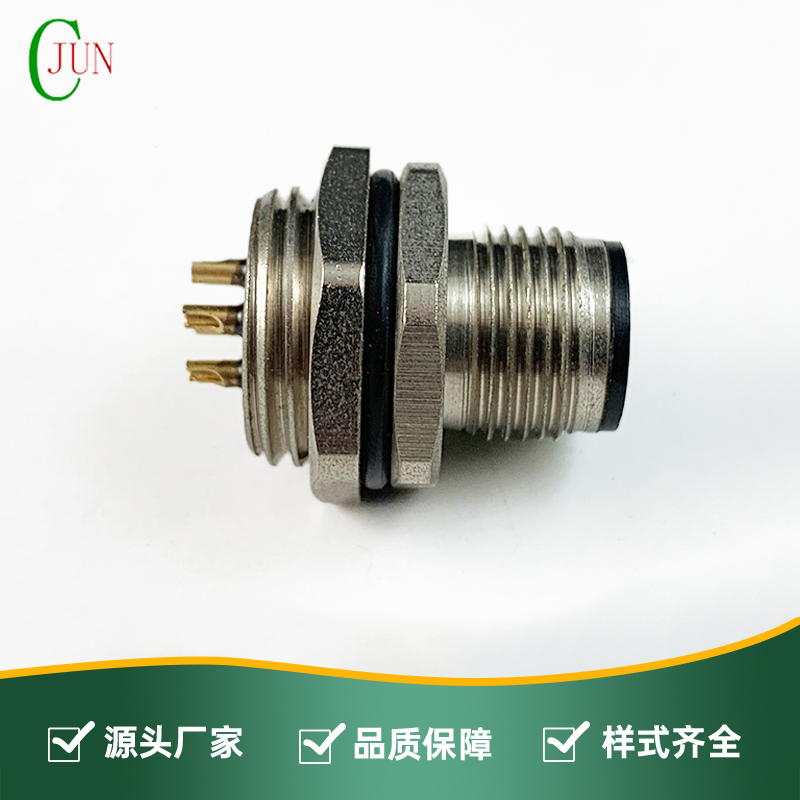 M12防水公头 后锁面板式PG9