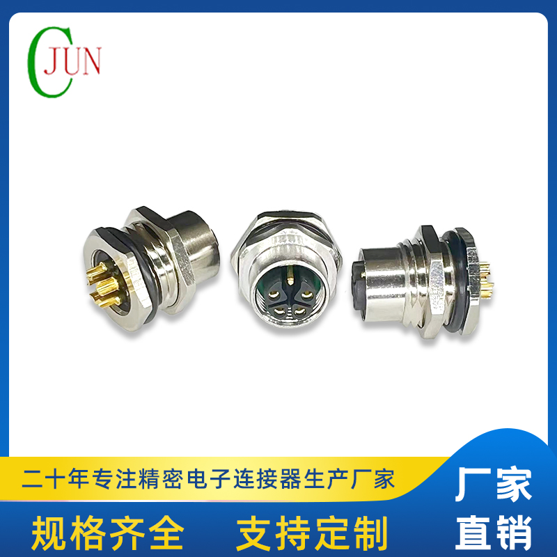 M12防水5P母头K-CODE 前锁面板式M16 SW17T